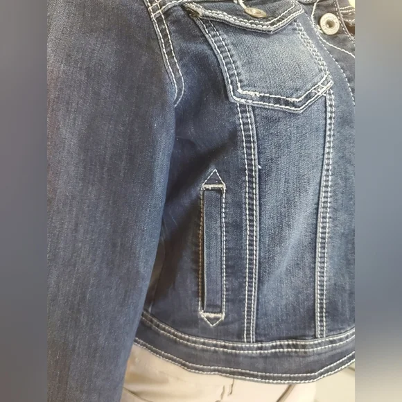 Maurices Denim Jacket with Button Closure - Picture 5 of 8